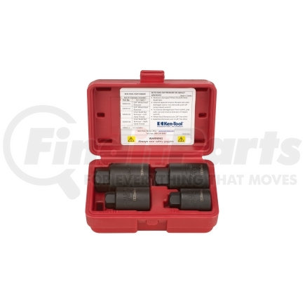 30649 by KEN-TOOL - 4 PC H.D. WHEEL STUD & INNER BUDD NUT REMOVER IMPACT SOCKET SET