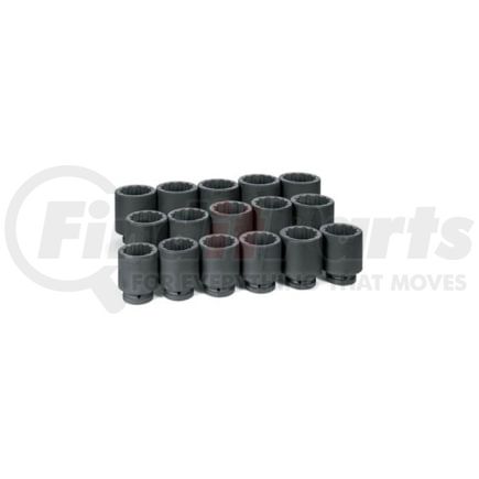 9116D by GREY PNEUMATIC - 1" Dr 16 Pc. Deep Frac Set