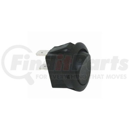 2700J by THE BEST CONNECTION - Black Non-Illum Round Rocker 16A 12V S.P.S.T. 1 Pc