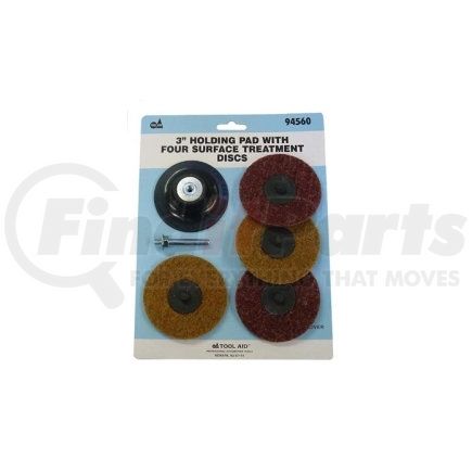 94560 by SG TOOL AID - 3" Holding Pad with Four Surface Treatment Discs