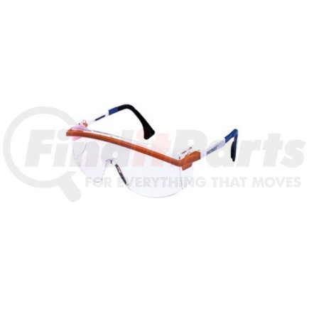 S129 by UVEX - Ultra-Dura Anti Scratch Protective Eyewear, Clear Lens Tint, Blue Frame