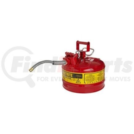 7225120 by JUSTRITE - Justrite&#174; Type II Safety Can - 2-1/2 Gallon with 5/8" Hose, 7225120