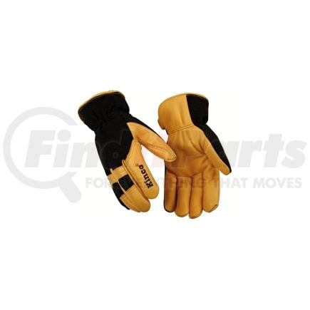 101HKL by KINCO INTERNATIONAL - Cold Weather Gloves, Deerskin Palm, Spandex Back, Easy-On Cuff, Heatkeep Thermal Lining, Large