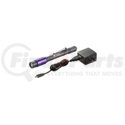 66148 by STREAMLIGHT - Stylus Pro® USB UV Rechargeable Penlight with 120V AC, Adapter, USB Cord, and Nylon Holster