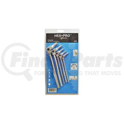 00060 by BONDHUS CORP. - 5PC HEX PRO PIVOT HEAD INCH HEX WRENCH SET