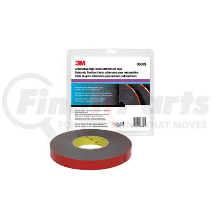 6389 by 3M - Automotive Acrylic Plus Premium Attachment Tape, 7/8 inch x 20 yards, 45 mil