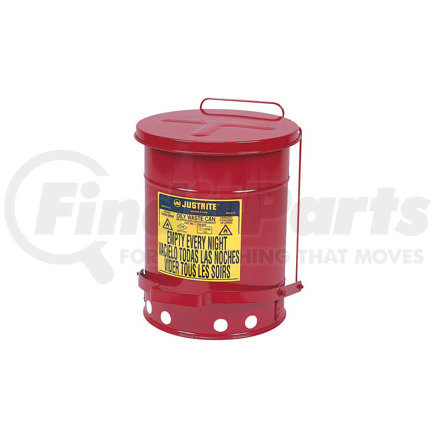 9100 by JUSTRITE - 6-Gallon Oily Waste Can for General Use