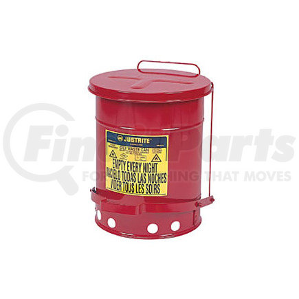 9300 by JUSTRITE - 10-Gallon Oily Waste Can for General Use