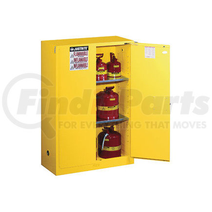 894520 by JUSTRITE - Justrite Flammable Cabinet With Self Close Double Door 45 Gallon