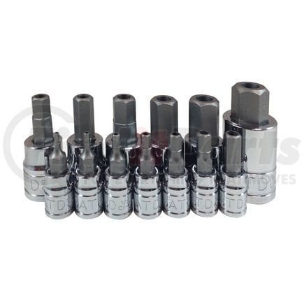 13794 by ATD TOOLS - 13 Pc. Tamper-Resistant SAE HEX Bit Socket Set