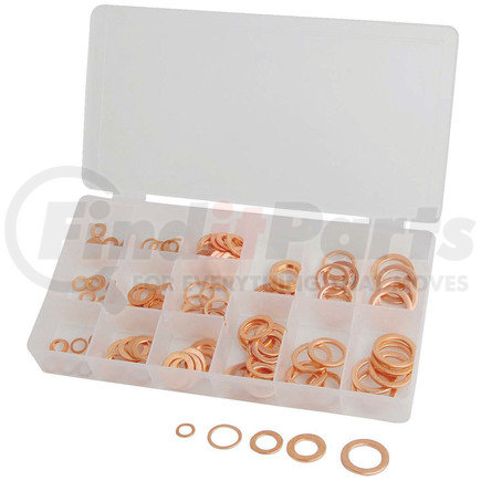 342 by ATD TOOLS - Copper Washer Metric Assortment, 125 Pc