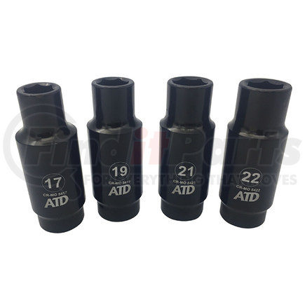 ATD Tools 5454 4 Pc. 1/2" Drive Crankshaft Bolt Socket Set