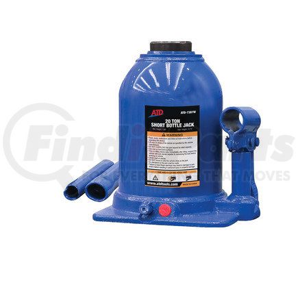 7387W by ATD TOOLS - 20-Ton Heavy-Duty Hydraulic Side Pump Bottle Jack (Shorty Version)