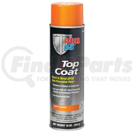 46218 by ABSOLUTE COATINGS (POR15) - Top Coat, Safety Orange, 16 oz. Spray