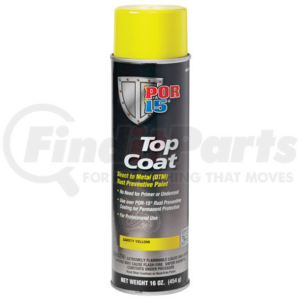 46318 by ABSOLUTE COATINGS (POR15) - Top Coat, Safety Yellow, 16 oz. Spray
