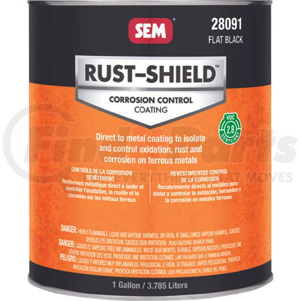 28091 by SEM PRODUCTS - RUST-SHIELD -2.8 Flat Black