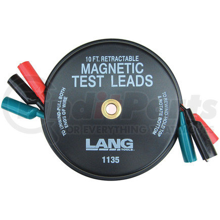 1135 by LANG - 3 x 10-ft Magnetic Retractable Test Leads