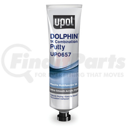 UP0657 by U-POL PRODUCTS - Dolphin 1k Combination Putty, Ultra Smooth Acrylic Putty, Olive Green, 7 oz