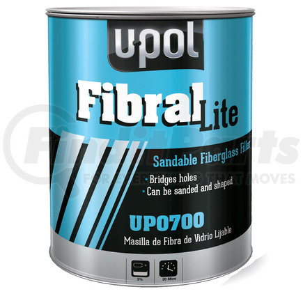 UP0700 by U-POL PRODUCTS - Fibral Lite Sandable Fiberglass Filler, Pale Yellow, 6lbs