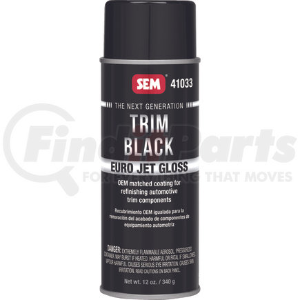 41033 by SEM PRODUCTS - Trim Black Euro Jet Gloss