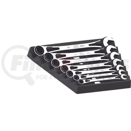 80049 by SK HAND TOOL - 7 Pc. 3/8" - 3/4" X-Frame™ Ratcheting Wrench Set