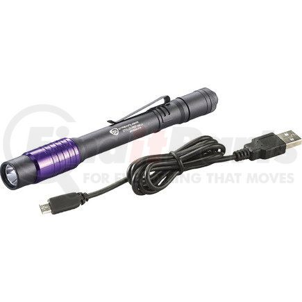66149 by STREAMLIGHT - Stylus Pro® USB UV Rechargeable Penlight with USB Cord and Nylon Holster