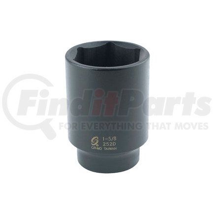 252D by SUNEX TOOLS - 1/2" Drive, Deep Impact Socket, 1-5/8"