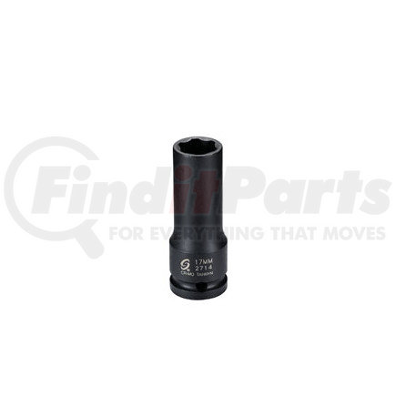 2714 by SUNEX TOOLS - 1/2” Dr. 17mm Extra Thin Wall Mercedes Benz Wheel Lug Socket