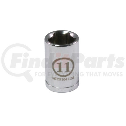 10411M by MOUNTAIN - 1/4" Drive 11MM 6 Point Socket