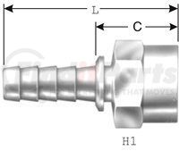 80061 by GATES - Hydraulic Coupling/Adapter - Female Pipe (NPTF - w/o 30 Cone Seat) (Power Crimp)