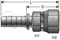 80131 by GATES - Female JIC 37 Flare Swivel (Power Crimp)