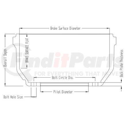 61514B by WEBB - BRAKE DRUM 15.00 x 6.00