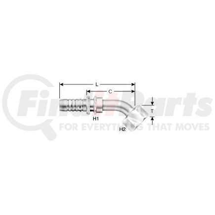 Gates G20174-1010 Hydraulic Hose 10GS-10FJX45S