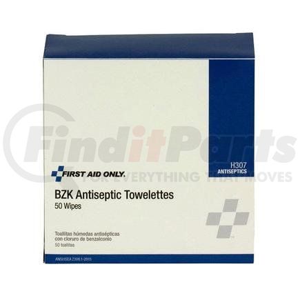 H307AC by ACME UNITED - BZK Antiseptic Towelettes, 50/Box