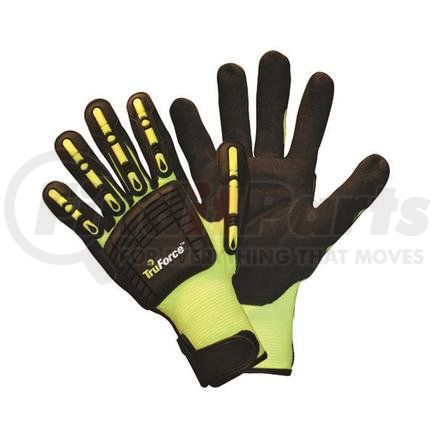 Truforce YMGSTF Prgloves Hv Yel Blk Dorsal Impact Protection, S