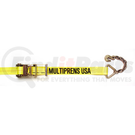 5333-27 by MULTIPRENS - 3” x 27' Ratchet Strap using #5300 Heavy Duty Ratchet and #317 18" Chain Anchor