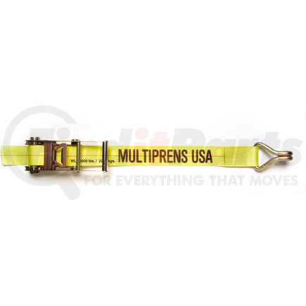 5336-27 by MULTIPRENS - 3” x 27' Ratchet Strap using #5300 Heavy Duty Ratchet and #619 Wire J Hook