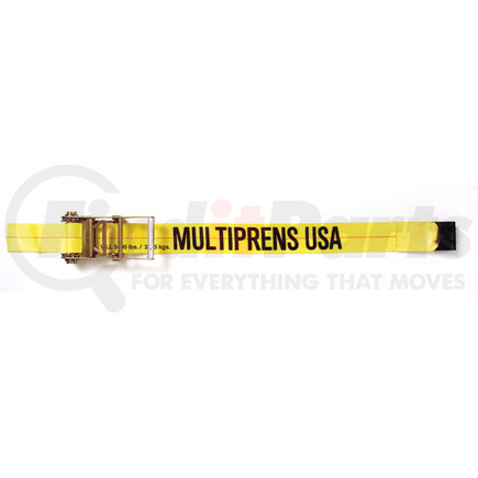 5942-27 by MULTIPRENS - 4” x 27' Ratchet Strap using #5900 Heavy Duty Ratchet and #215 Flat Hook