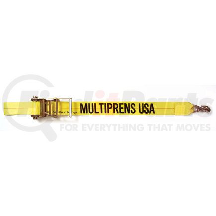 5944-27 by MULTIPRENS - 4” x 27' Ratchet Strap using #5900 Heavy Duty Ratchet and #416 Grab Hook