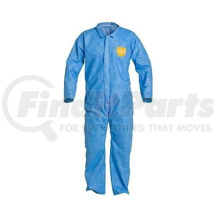 PB120SBULG002500DP by UPONOR - DuPont™ ProShield® Basic Coveralls w/ Open Wrists & Ankles, Large, Blue