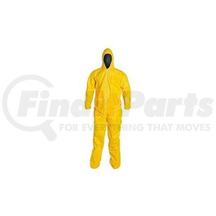 QC122SYLLG001200DP by UPONOR - DuPont™ Tychem® QC Coveralls w/ Attached Socks, Large