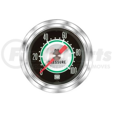 Stewart Warner 360DP Green Line Oil Pressure Gauge