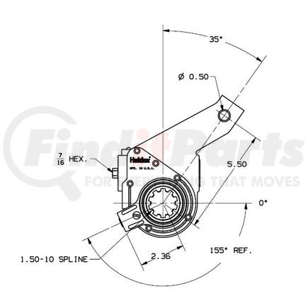 Haldex 30010049 Air Brake Automatic Slack Adjuster Air Brake Automatic Slack Adjuster