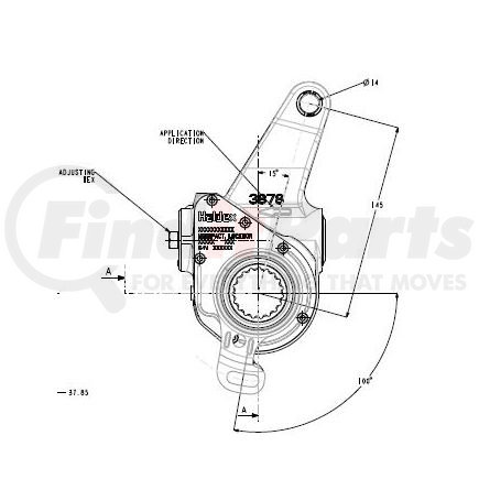 41972688 by HALDEX - Automatic Brake Adjuster (ABA) Kit - Transit AA1, 145mm Arm Length