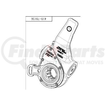 41979156 by HALDEX - Air Brake Automatic Slack Adjuster - 1-1/2" Spline Diameter, 10 Spline Count, 6-1/2" Arm Length