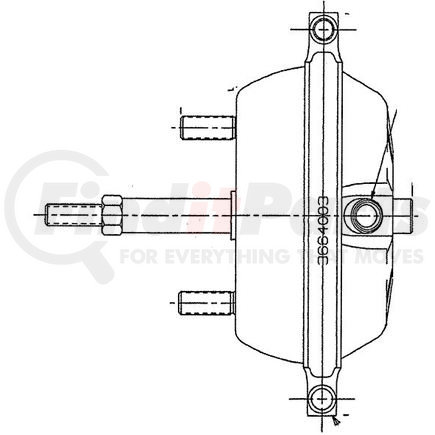 160725 by HALDEX - Air Brake Chamber - Single Diaphragm, T36