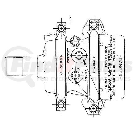 165406 by HALDEX - Air Brake Wedge Brake Chamber - Double Diaphragm, 0916 Spring Brake