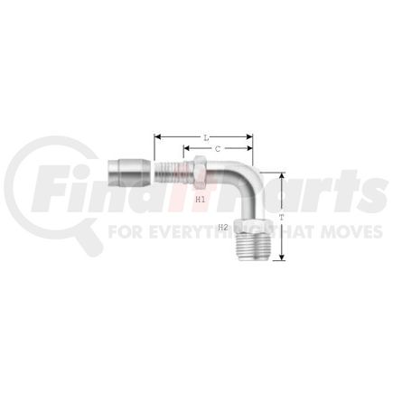 Gates G40504-0403S C14 Couplings For Ptfe Hose 4c14-3mix90-ss