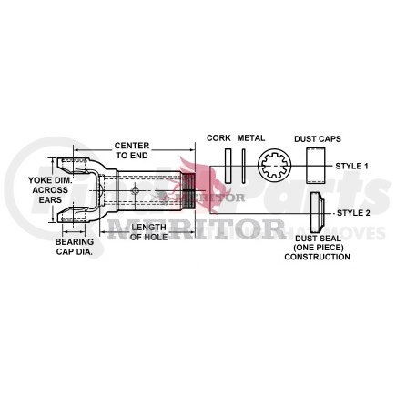 121N38861KX by MERITOR - SLIP YOKE