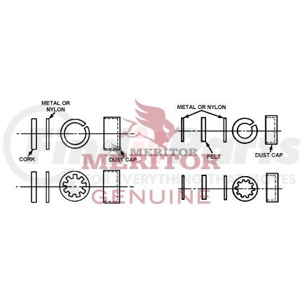 DC72N by MERITOR - Drive Shaft Slip Yoke Cap - for 72N Series